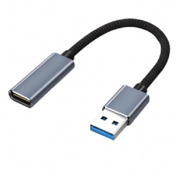 USB 3.0 Male to USB Type C Female Adapter Cable, 10Gbps High Speed Data Transfer, 3A Fast Charging, Braided Durable USB A to USB C Converter for Hard Drive, Phone, Headset, Laptop, and More – Turn USB-A Port into USB-C