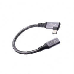 USB4 Cable, 40Gbps High-Speed USB C to USB C Cable, 240W PD Fast Charging, 8K@60Hz / Dual 4K@60Hz Video, 90 Degree Right Angle Design, Compatible with Thunderbolt 3/4/USB4 Devices