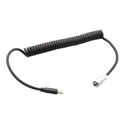 USB‑C PD to BMPCC 4K 6K Pro Coiled Power Cable, Type‑C Fast Charging to Weipu SF6 2‑Pin Power Supply Cord for Blackmagic Pocket Cinema Camera 4K/6K/6K Pro, 9V 12V Compatible, Spring Coiled Cable