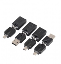 360 Degree Rotating USB A Male to A Female Adapter, Portable USB Extension Connector for Car Stereo, Laptop, USB Wireless Network Card