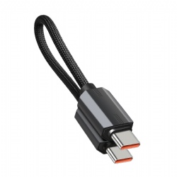 240W Magnetic USB-C to USB-C Short Fast Charging Cable, Braided, 15cm/0.25m, Magnetic Storage Design, PD 3.1, Compatible with Power Bank, Laptops, Phones 