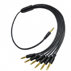 3.5mm TRS Male to Multi-Output Audio Splitter Cable: Gold-Plated Copper Core Y-Adapter Cord for Subwoofers, Active Speakers, Amplifiers, & Home Theater Systems (0.5m / 1.6ft)