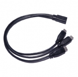 3-in-1 USB C Splitter Charging Cable, Type C Female to Triple USB-C Male Power Hub, 3A Fast Charging Cord for Phones, Tablets, Controllers and Small Appliances (30cm/1FT, Note: Charging Only, No Data)