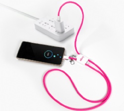 Custom Logo 4-in-1 Crossbody Lanyard Charging Cable 60W PD Fast Charging Braided Phone Strap Multi-functional Data Cord for Corporate Gifts & Promotional Events