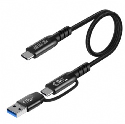 Wholesale Zinc Alloy Keychain Charger Cable 60W PD Type-C Lanyard Data Cord For Mobile Phone