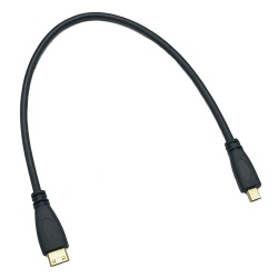 Micro HDMI Type D Male to Mini HDMI Type C Male Connector Adapter Cable Cord (1Feet