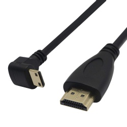 Hdmi 90 Degree Up and Down 2pcs,Hdmi A Male to HDMI C Male -19.7IN