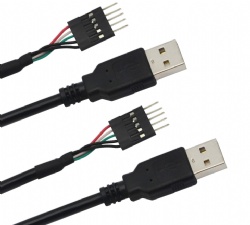 5 Pin Motherboard Header to USB A, Dupont IDC 5-Pin to USB 2.0 Male Extender Adapter Cable