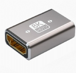 HDMI Coupler 8K Female to Female Adapter, 1 Pack, Silver | HDMI 2.1 Connector, Aluminum, Supports 8K@60Hz / 4K@120Hz, Compatible with HDTV, Roku, Monitor, Projector, Gaming Console