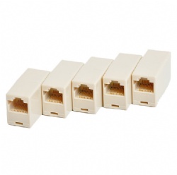 RJ45 8P8C Ethernet Coupler Dual Female Port Network Cable Extender Connector 8 Core CAT5e CAT6 Cable Jointer