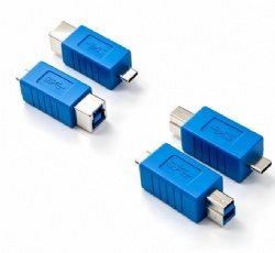 USB 3.0 Type C Male OTG Adapter to USB B Male / Female, 5Gbps High Speed Data Transfer 2A Fast Charging Converter for Laptop Tablet Phone Printer Hard Drive Industrial Devices