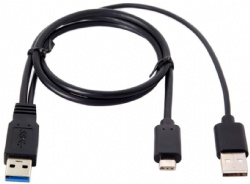 USB-C to USB 3.0 Male & USB 2.0 Dual Data Y Cable for Laptop & Hard Disk 60cm