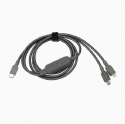 Cabletolink 140W 2-in-1 USB C Charging Cable, 1.8M Braided Type-C to USB-C + Lightning Fast Charging Cord, Multi Charger Cable for iPhone 15 14 13, Samsung, iPad, Tablet, Phone