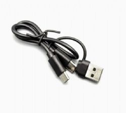 2-in-1 USB C to USB C Cable 60W PD Fast Charging Cable with USB A Adapter 5 Core Data Cable 50cm White