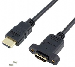 Panel Mount HDMI Extension Cable High Speed HDMI Male to Female Extension Cable
