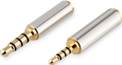 2.5mm male to 3.5mm female audio adapter