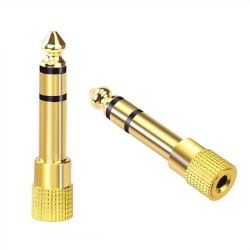 6.35mm (1/4 inch) Male to 3.5mm (1/8 inch) Female Stereo Jack Adapter for 3.5mm Aux Cable,Guitar Amplifier,Headphone