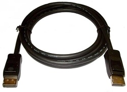 6ft Gold Plated Premium DisplayPort to DisplayPort Male to Male Cable with Latch 4K
