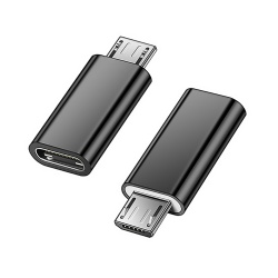 Black/white micro usb 5pin male to usb type c female adapter