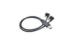 USB 2.0 A male to U shape angle 90 degree Micro usb 5pin male/USB Type C male Y splitter cable