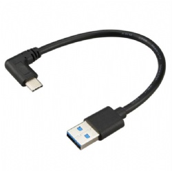 angle USB Type C male to USB 2.0 A power charge cable