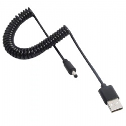 spring USB 2.0 A male to DC Power charge Cable