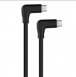1m 90 degree USB C male to USB C male PD Power charge cable