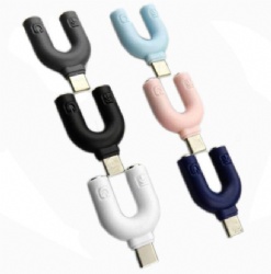Colorful cabletolink factory 2 IN 1 USB Type C male to Double 3.5mm female Y splitter adapter