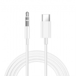 White color USB Type C male to 3.5mm stereo audio cable for car cabletolink 2021