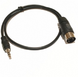1m 3.5mm male to MIDI Male stereo aux cable factory