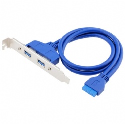 50cm 20pin female to USB 3.0 A female with panel mount screw cable 2021