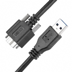 Micro usb 3.0 B male with Panel mount screw cable 1m cabletolink factory