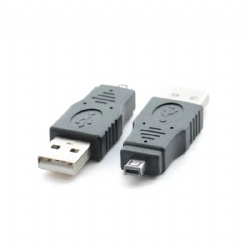 mini usb 4pin male to USB 2.0 A male data transfer power charge adapter