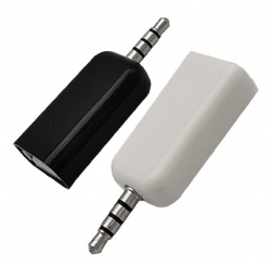 3.5mm male to USB 2.0 A female otg adapter black/white