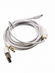 USB 2.0 A male to Micro usb 5pin male with 3.5mm Y splitter cable