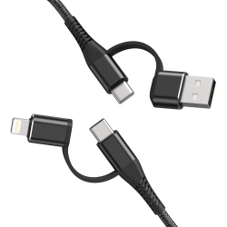 4-in-1 USB-C/A to USB-C/Lightning PD 60W Fast Charging Cord Compatible with Apple