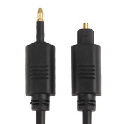 3feet / 1meter Toslink to Mini Toslink Cable - Toslink to Mini SPDIF - Audio Cable - Black - Digital Optical Cable