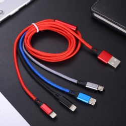 3 in 1 multi usb power charge cable colorful cabletolink factory