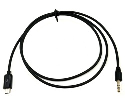 1m/3.3ft black/white Micro usb 5pin male to 3.5mm stereo aux cable top quality cabletolink