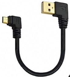 angle micro usb 5pin power charging cable