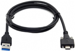 USB 3.1 Type-C Dual Screw Locking to Standard USB3.0 Data Cable 1.2m Panel Mount Type