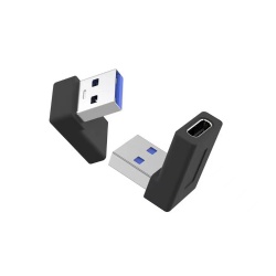 up down 90 degree USB 3.0 A male to USB C female OTG data transfer power charge adapter