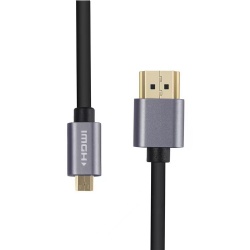Metal shell HDMI D Micro Male to HDMI A male audio video cable
