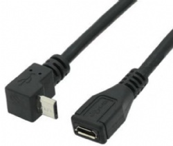 down angle micro usb 5pin male to micro usb 5pin female cable