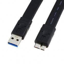 flat Micro usb 3.0 B male to USB 3.0 A male power charge cable