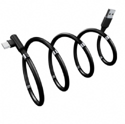 90 degree Angle USB Type C magnetic male to USB 2.0 A male power charge cable