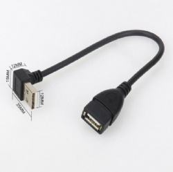 90 degree L shape USB 2.0 A male to USB 2.0 A female extension cable top quality cabletolink