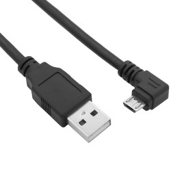 Left angle 90 degree 480mbps USB 2.0 Fast Power Charging Charger Cable Cord for Ring