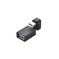 USB 2.0 A female to USB Type C male U shape angle OTG data transfer power charge adapter 480mbps