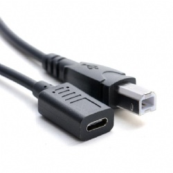 50cm USB C female to USB B male printer cable top quality